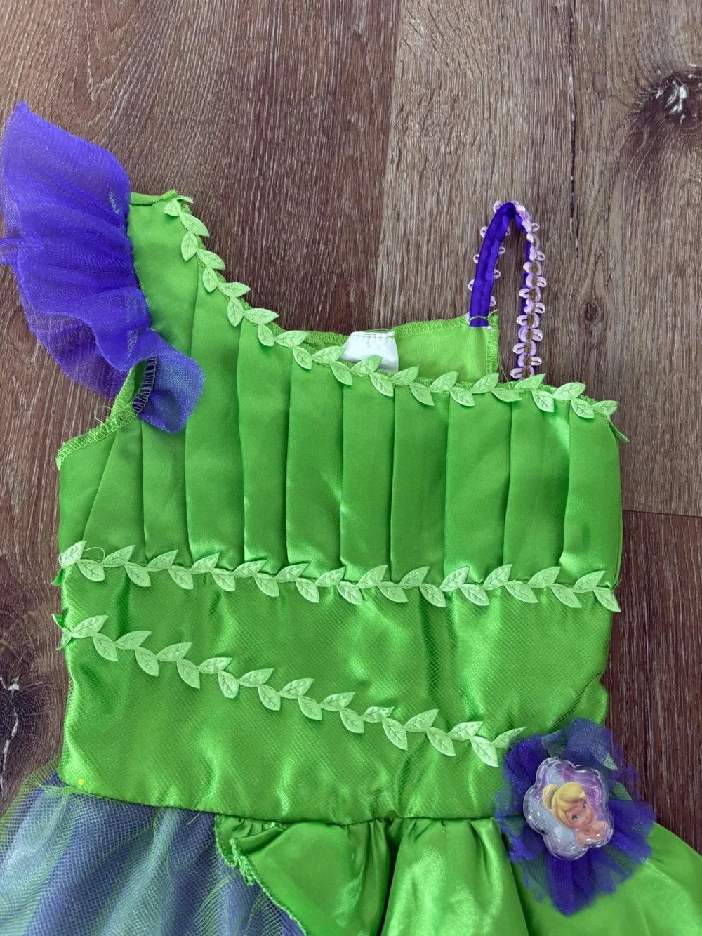 Disney Tinker Bell Bright Fairy Costume Dress in Green and Purple Size: 4T